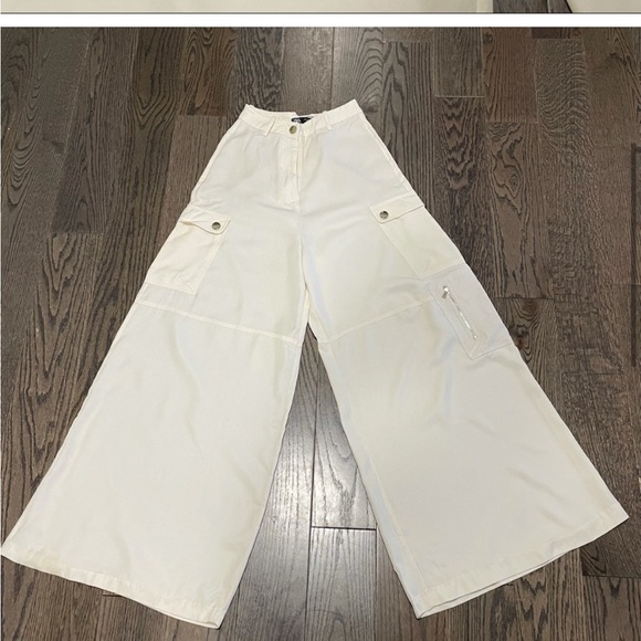 Zara High Waist Wide Leg Cargo Pants - Picture 10 of 13